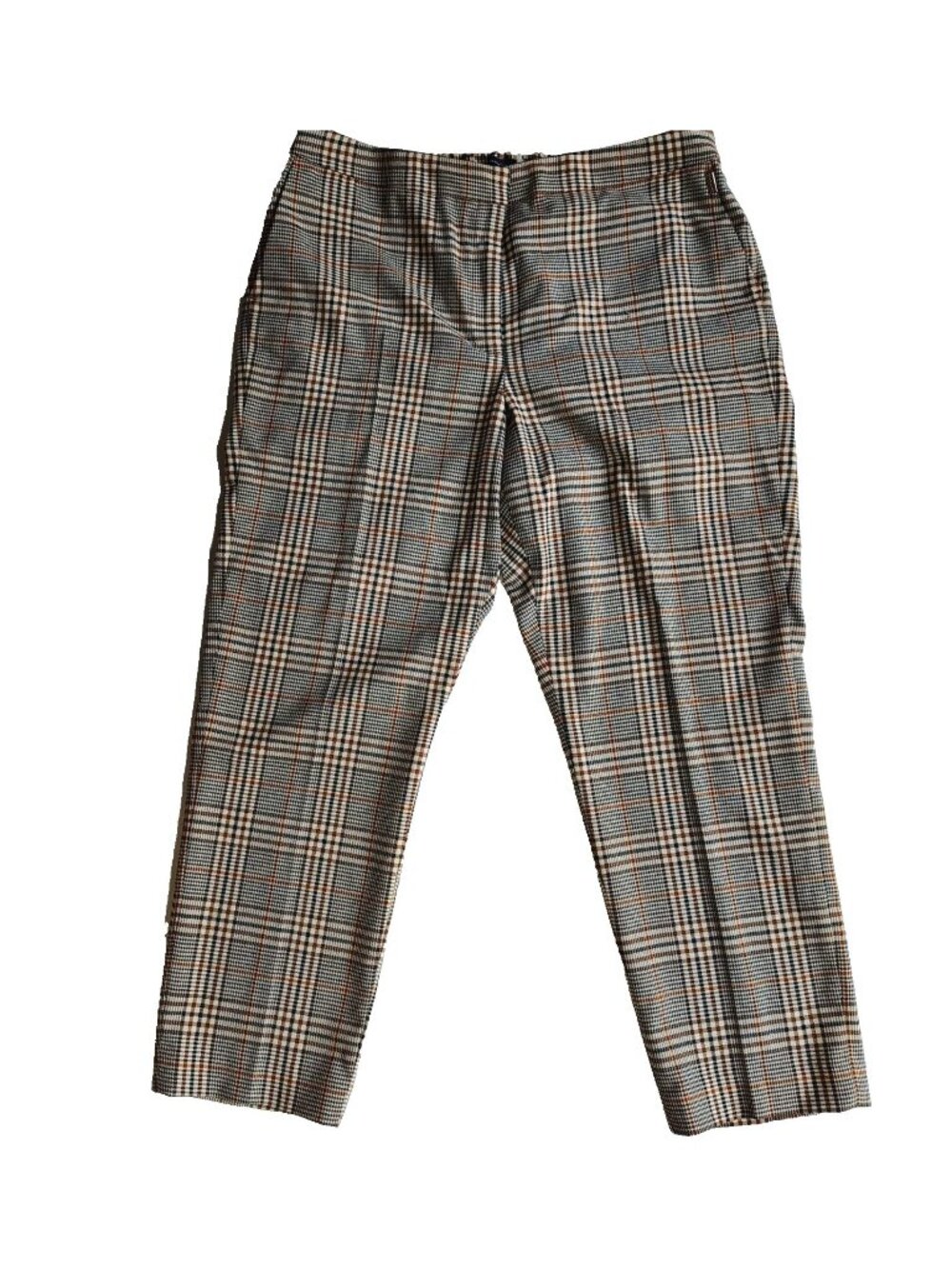 Tommy Hilfiger Multicolor Plaid Pattern Cropped Slacks Women's (36x27.5) Size 16 - Picture 2 of 9